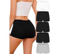 Marvmys Culotte Femme Coton Shorty Taille Moyenne Slip Billet Doux Sport Extensibles Décontracté Boxer sous-Vêtements Lot de Plusieurs Pièces S-XXL