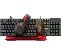 Marvo CM409 FR, ensemble clavier souris gamer, tapis de souris, clavier, US, gaming, membrane type filaire (USB), noir,