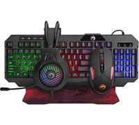 Marvo CM430 US, ensemble clavier souris gamer, tapis de souris, clavier, US, gaming, membrane filaire (USB), noir,