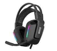 Marvo H8619, casque avec microphone, réglage du volume, noir, illuminé, jack 3,5 mm + rozdvojka