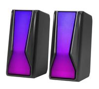 MARVO Haut Parleur PC, Enceinte PC Gamer Enceintes Odinateur 2.0 10W USB Haut-Parleur Gaming Prise Jack 3.5MM avec LED Luminuse RGB Volume Contrôle Baffle pour TV PC Ordinateur de Bureau