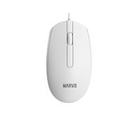 MARVO MS003 WH Souris Filaire 1000 DPI 3 Boutons Ergonomique pour Bureau et Gaming Blanc