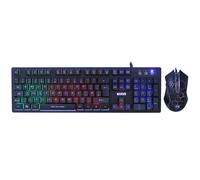 Marvo Scorpion KM409 Gaming Keyboard and Mouse Bundle, 7 Colour LED Backlit, USB