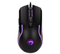 Marvo Scorpion M292-BK Souris de jeu, USB, 7 couleurs LED, réglable jusqu'à 8000 DPI, design ergonomique, capteur optique de qualité gaming avec 7 boutons programmables, noir mat
