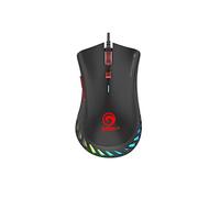 Marvo Souris de jeu optique filaire Pro 7 boutons RVB rétro-éclairage DPI 1000/1600/3200/6000/10000 20 millions de clics (G985)