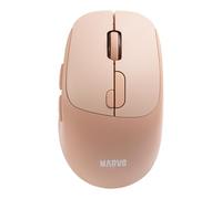 MARVO Souris sans fil Bluetooth 5.2 & 2,4 GHz 6 boutons 1600 DPI Capteur optique rechargeable (Orange)