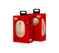 MARVO WM111PK Souris Sans Fil Bluetooth 5.2 & 2.4GHz 6 Boutons Programmables 1600 DPI Ergonomique Rose
