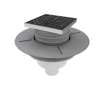 MARWELL Siphon de sol pour receveur de douche à écoulement vertical Chrome