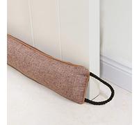 Marwood - Boudin de Porte de 81,3 cm, Amovible et Lavable, bloqueur de Bruit Triangulaire pour Bas de Porte avec Boucles de Suspension - Marron