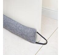 Marwood - Boudin de Porte de 91,4 cm pour Porte et fenêtre, Amovible et Lavable, bloqueur de Bruit Triangulaire pour Bas de Porte avec Boucles de Suspension - Gris