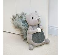 Marwood Butée de porte décorative pour la maison et le bureau, cale-porte d'intérieur lesté en tissu animal en peluche, butée de porte décorative, Écureuil