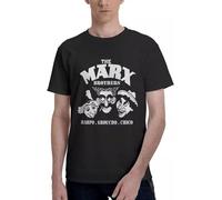 Marx Brothers T-Shirt Men's Fashion Summer O-Neck Short Sleeve Graphic Black M