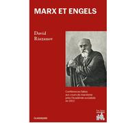 Marx et Engels (NED 2025) Conférences faitesaus cours de marxisme près l'Académie socialiste en 1922 - David Riazanov - Les Bons Caracteres - broché - Essai