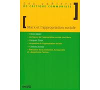 Marx et l'appropriation sociale - Collectif - Syllepse Eds - broché - Essai
