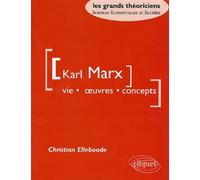 Marx Karl - Vie, oeuvres, concepts - Christian Elleboode - Ellipses - broché - Biographie
