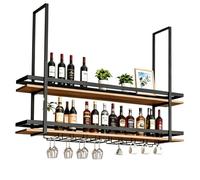 MARXAN Étagère décorative Suspendue - casier à vin et Rangement de Tasses, Support de Plante Suspendu au Plafond pour Restaurant, Bar, café, Cuisine à Domicile