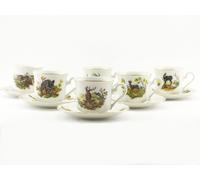 Mary-Anne, tasses à café avec soucoupes, 0,15 l, porcelaine de chasse, Leander, 6 pièces