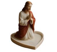 Mary Beting Support pour chapelet catholique rétro pour prière et perles - Statue religieuse - Décoration de bureau - Table de chevet - Cabinet - Bibliothèque - Étude - Maison - Chambre spirituelle