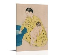 Mary Cassatt Masterpiece Poster décoratif sur toile pour salon, chambre, bureau et décoration d'intérieur 50 x 75 cm