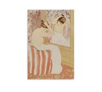 Mary Cassatt Masterpiece Poster décoratif « The Coiffure » Décoration murale sur toile pour salon 40 x 60 cm