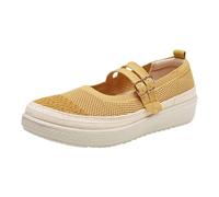Mary Jane Baskets décontractées à double sangle pour femme | Mary Jane Baskets décontractées à double sangle tricotée pour un confort quotidien élégant