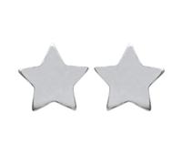 MARY JANE - Boucles d'oreilles Argent - Larg:5mm - Haut:5mm - Femme - Etoile - Puce