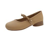 Mary Jane Chaussures à talon bas pour femme - Bout rond - Chaussures d'été confortables et douces - Légères et élégantes - Chaussures de bureau avec boucle - Pour le travail, les voyages et la vie