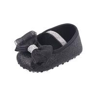 Mary Jane Chaussures d'apprentissage de la marche pour bébé Chaussures de princesse à paillettes Chaussures respirantes antidérapantes Chaussures de cabane légères et souples Chaussons pour fête