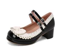 Mary Jane Chaussures élégantes pour femme Oktoberfest - Escarpins à talons hauts - Patchwork décontracté - Chaussures à talons hauts - Confortables - Lolita - Style rockabilly - Pour la danse et le
