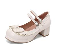 Mary Jane Chaussures élégantes pour femme Oktoberfest - Escarpins à talons hauts - Patchwork décontracté - Chaussures à talons hauts - Confortables - Lolita - Style rockabilly - Pour la danse et le