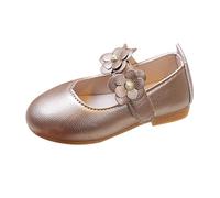 Mary Jane Chaussures en cuir élégantes pour fille - Ballerines avec fleurs - Chaussures de mariage pour enfants - Chaussures plates souples - Chaussures de soirée confortables - Chaussures légères