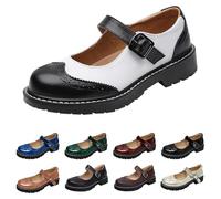 Mary Jane Chaussures pour femme confortables et épaisses à plateforme - Chaussures basses avec boucle - Mocassins à bout rond - Escarpins Cosplay - Uniforme - Japonais - Mignon - Lolita - Chaussures