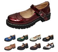 Mary Jane Chaussures pour femme confortables et épaisses à plateforme - Chaussures basses avec boucle - Mocassins à bout rond - Escarpins Cosplay - Uniforme - Japonais - Mignon - Lolita - Chaussures