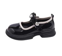 Mary Jane Chaussures vernies pour fille - Chaussures basses tendance et élégantes - Pour fête de mariage - Performance - Sol souple - Chaussures de soirée confortables, Noir , 26 EU