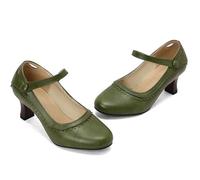 Mary Jane Escarpins pour femme Oktoberfest élégantes Dirndl Chaussures rétro décontractées Patchwork Nœud papillon Talons hauts confortables Lolita Chaussures vernies Rockabilly Chaussures pour