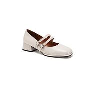 Mary Jane Shoes Women Retro College Wind Fashion Round Head a Word with a Thick Heel Medium Heel High Heels (Chaussures à Talon Moyen)