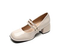Mary Janes - Chaussures Habillées Confortables À Talons Bas Et Épais pour Femmes, Escarpins À Bout Carré Et À Bout Fermé, Mocassins pour Femmes