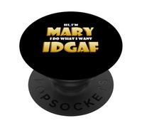 Mary Joke IDGAF Meme Funny Halloween Costume for Mary PopSockets PopGrip Adhésif
