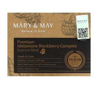 Mary & May Complexe Premium À L'idébénone Et À La Mûre, Masque De Beauté À L'essence, 20 Feuilles, 12,5 G