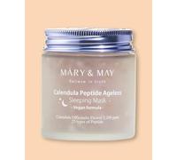 Mary & May Masque de nuit Calendula apaisant anti-rides - 25 peptides & acide hyaluronique - 110 g
