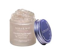Mary&May Masque de sommeil Vegan Calendula Peptide Ageless 110g, Hydratation Profonde, pétales de calendula, 25 types de peptide, hyaluronique, type gel, masque facial coréen, marynmay Y