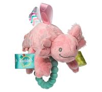 Mary Meyer, 41622M, Taggies Hochet doux pour bébé avec anneau de dentition apaisant et étiquettes sensorielles, 15,2 cm, axolotl rose Lizzy