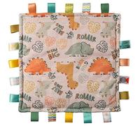 Mary Meyer, Taggies Baby Lovey 41522M Couverture de sécurité avec étiquettes sensorielles 30,5 x 30,5 cm Motif Dinosaure