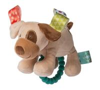 Mary Meyer Taggies Hochet doux pour bébé avec anneau de dentition et étiquettes sensorielles, 15,24 cm, Buddy Dog