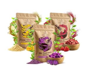 Mary Rose Kit Alternative Matcha Poudre 3x50g Mango Ube Fraise Sans Caféine