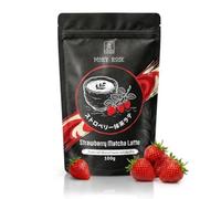 Mary Rose Matcha Latte Fraise - Préparation Poudre Thé Vert et Coco 100g | Préparation instantanée pour matcha latte à la fraise, thé vert du Japon, sucre de coco et lait en poudre