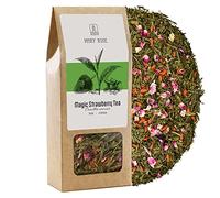 Mary Rose Thé vert fraise magique | Thé vert Sencha | Thé aux fruits | Fraises et baies de goji | Additifs naturels | Source de théine | Stimulation naturelle | 50 g