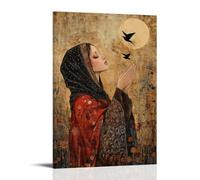 Mary Writes Blessings Into The Air with Her Fingers, And The Wind Carries Them to The Sleeping World. Poster mural contemporain à suspendre 60 x 90 cm