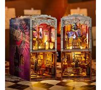 MARYCELE Kit de serre-livres pour adultes, kit de maison miniature 3D en bois pour homme, serre-livres décoratif pour femme, cadeau de Noël et de Nouvel An pour la famille et les amis