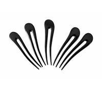 Marycrafts Lot de 5 Fourches à Cheveux en Corne de Buffle Naturelle - Pique à Cheveux Chignon 2 Dents Fait Main - 12,8 cm x 2,7 cm - Épingle à Cheveux Femme - Idéal Cadeau & Revente